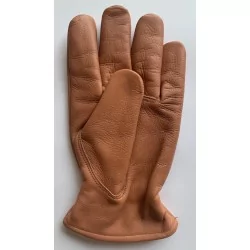 Gants en cuir marron clair...