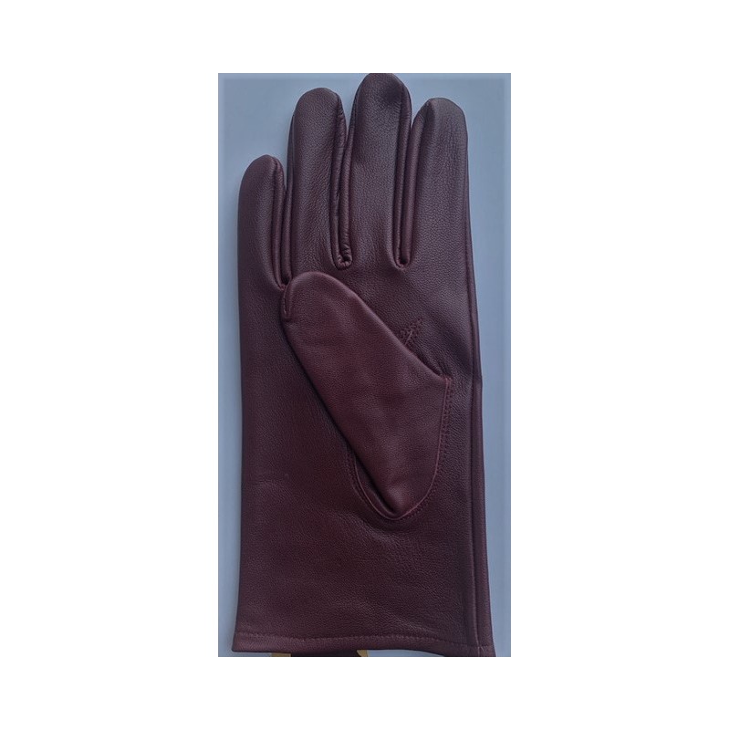 Gants pour femmes en cuir Bordeaux de mi-saison