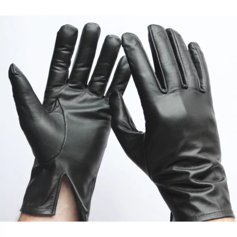 Gants cuir 100% noir