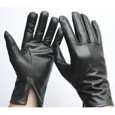 Gants cuir 100% noir Gants cuir 100% noir