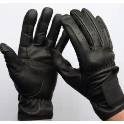 Gants cuir 100 % noir