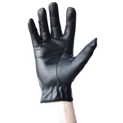 Gants cuir 100 % noir            