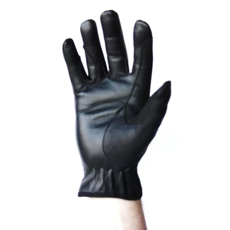 Gants cuir 100 % noir            