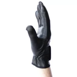 Gants cuir 100 % noir            