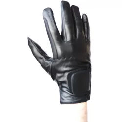 Gants cuir 100 % noir            