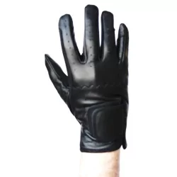 Gants cuir 100 % noir            