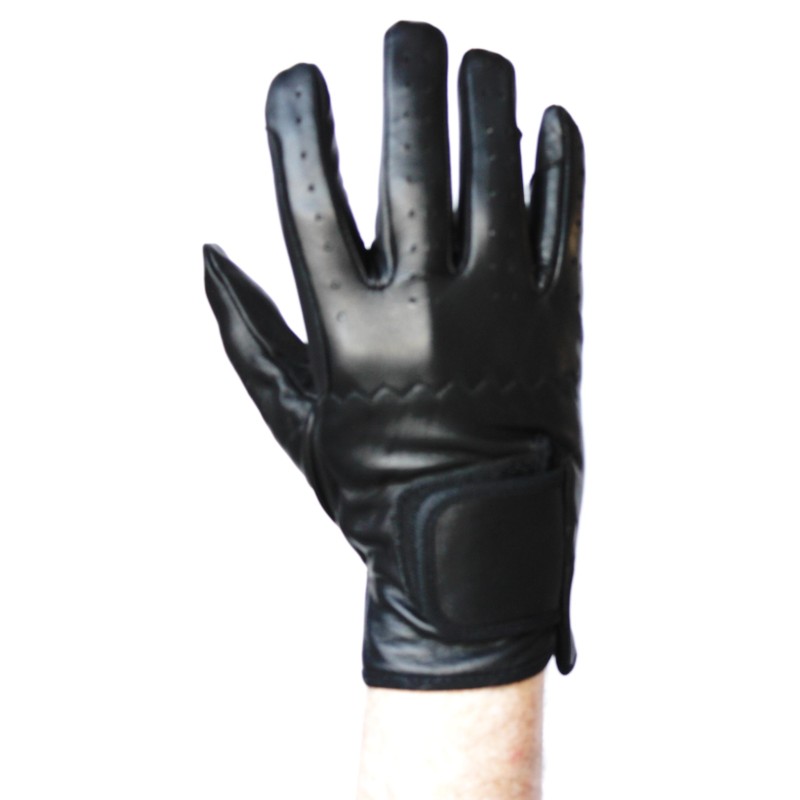 Gants de conduite en cuir noir visibles