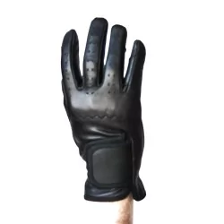 Gants cuir 100 % noir            