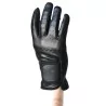 Gants cuir 100 % noir            