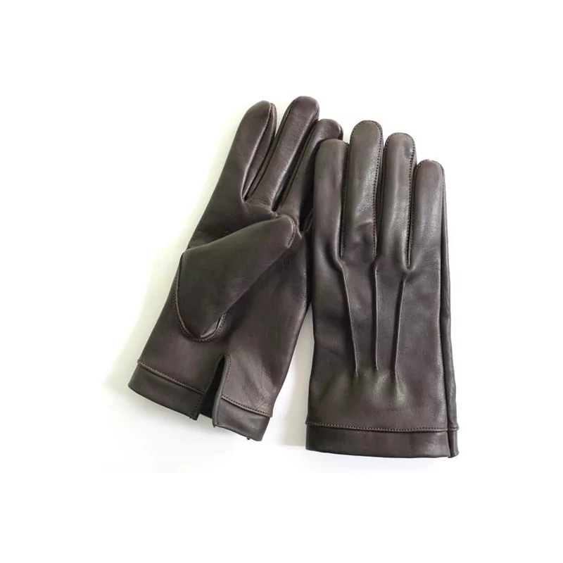 Gants cuir 100 % marron