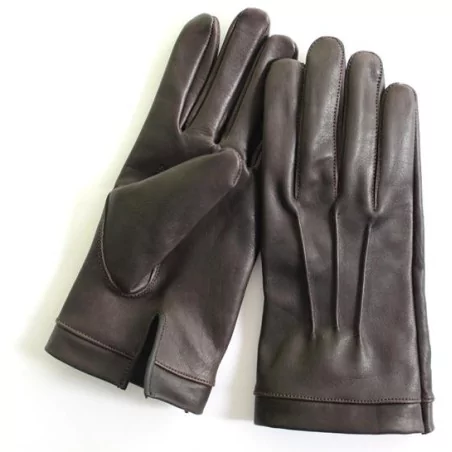 Gants cuir 100 % marron