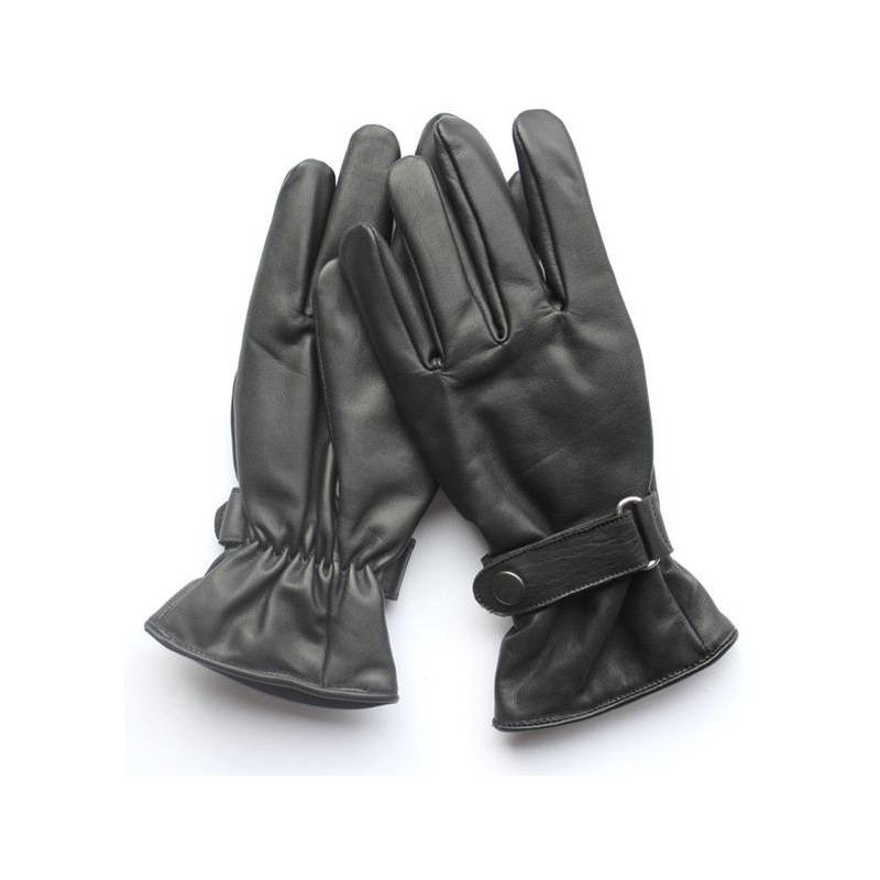 Gants d'hiver en cuir noir pour femmes