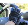 Gants fins, cuir 100 % noir