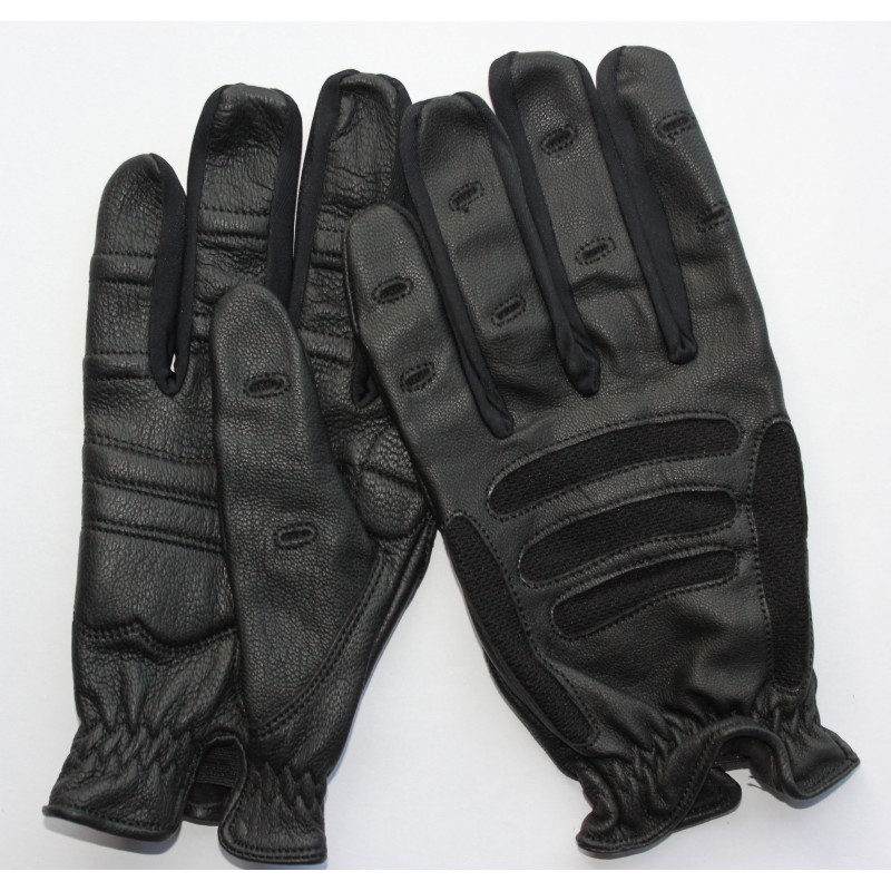 Gants fins en cuir noir