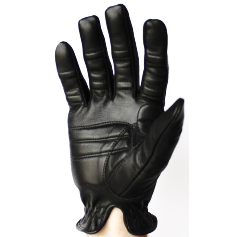 Gants en cuir noir style raffiné