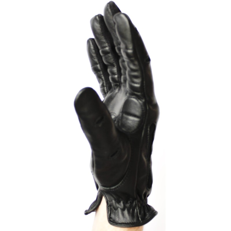 Gants en cuir noir au design épuré