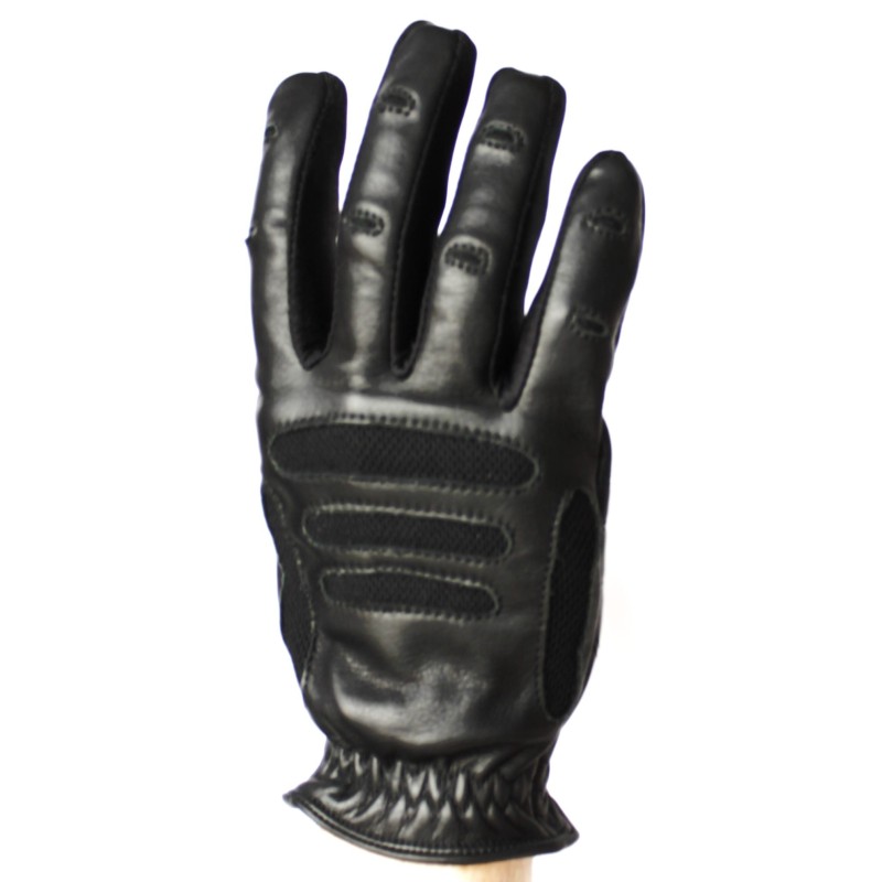 Gants pour hommes ajustés en cuir noir