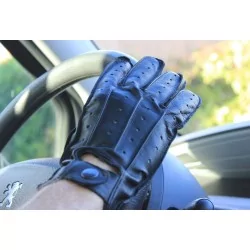 Gants fins,  cuir 100 %  noir