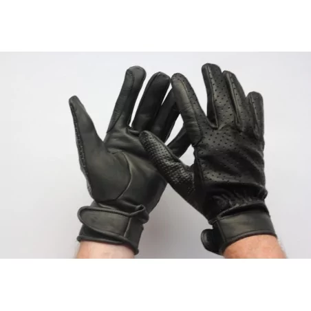 Gants cuir 100% noir