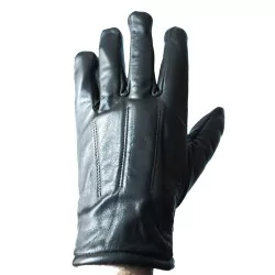 Gants marron foncé 100 % cuir - hiver