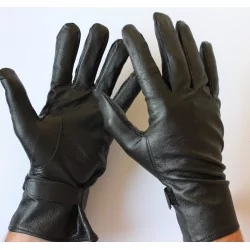 Gants Cuir Noir 100% mi saison