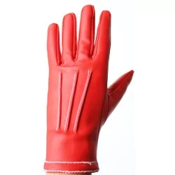 Gants cuir rouge - mi saison T 7,5 et 8,5