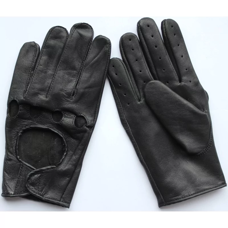 Gants fins, cuir 100 % noir