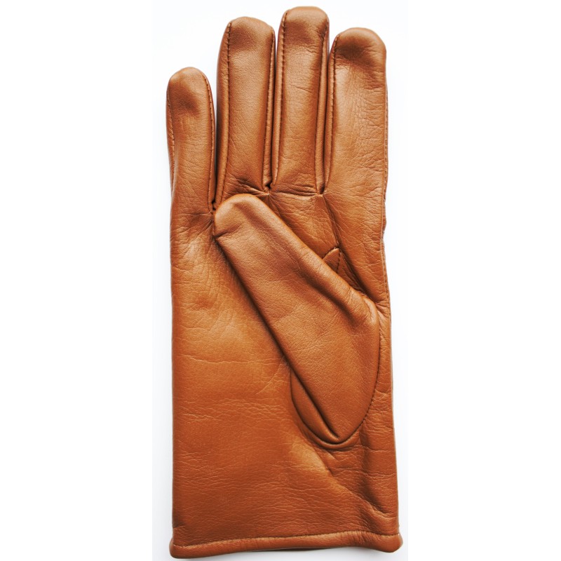 Gants d'hiver en cuir marron chaleur