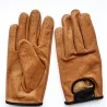 Gants fins cuir 100 % marron clair