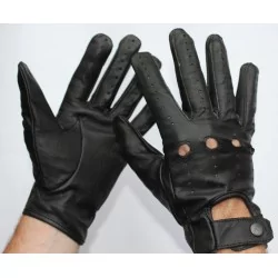 Gants fins, cuir 100 % noir