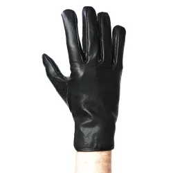 Gants cuir 100 % noir - hiver