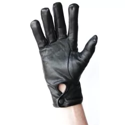 Gants cuir 100 % noir - hiver