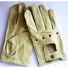 Gants fins, cuir beige clair