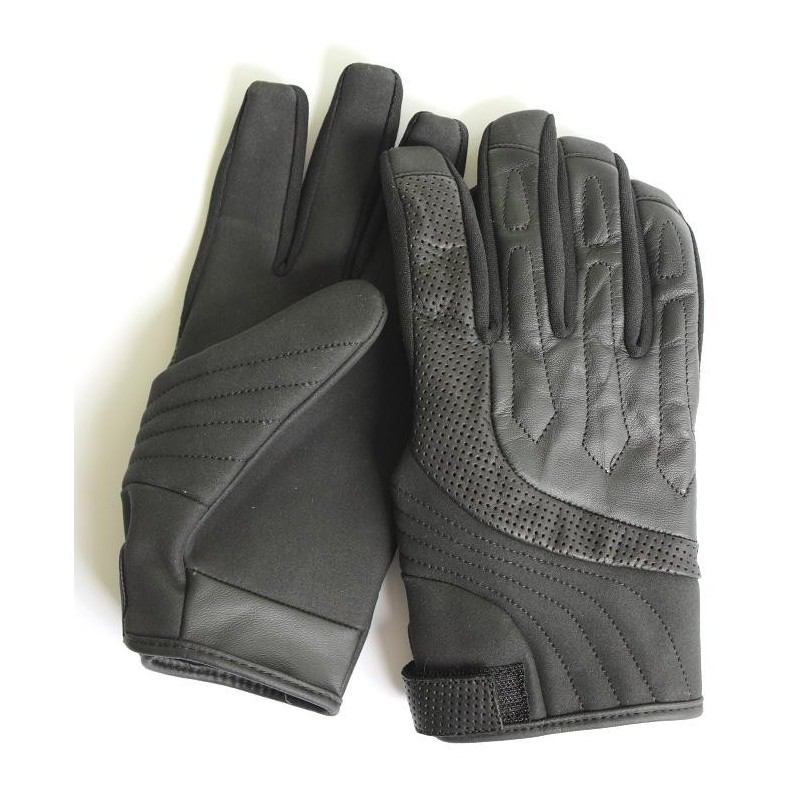 Gants en cuir noir mi-saison pour hommes