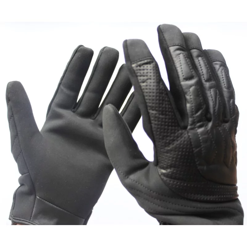 Gants cuir noir