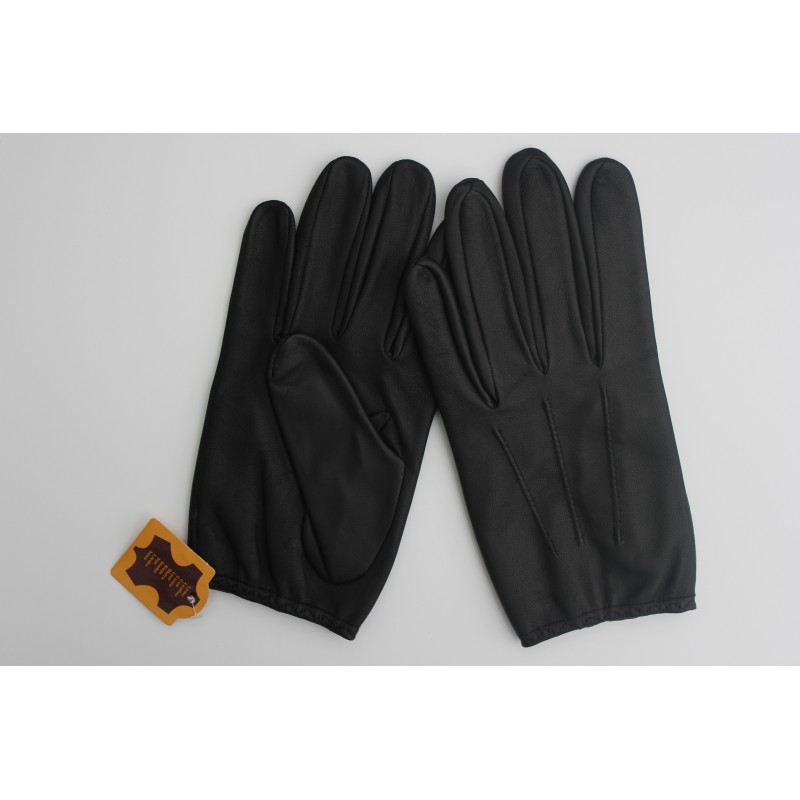 Gants en cuir noir élégants de mi-saison
