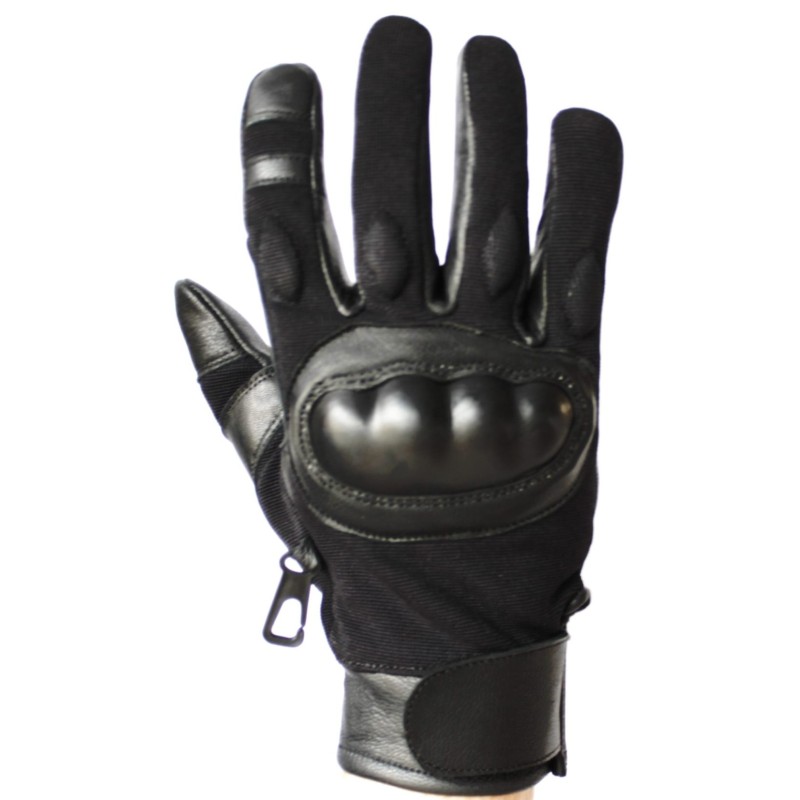 Gants de protection de patinage sans doigts noirs