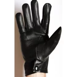 Gants cuir 100 % noir - mi-saison