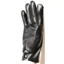 Gants   cuir 100 %  noir - mi-saison