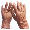 Gants cuir 100% marron