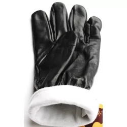 Gants cuir  noir 100% - hiver 