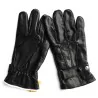 Gants cuir  noir 100% - hiver 