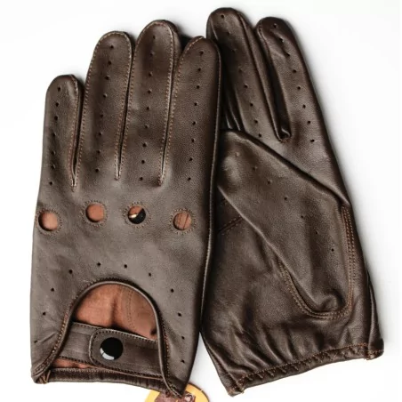 Gants cuir fin marron - agneau