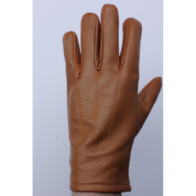 Gants en cuir marron style classique