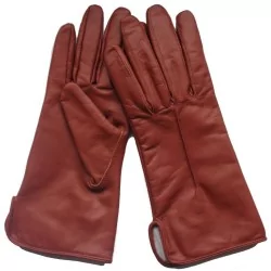 Gants cuir 100% brique