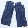 Gants cuir bleus - mi saison 