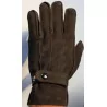 Gants cuir-daim marron foncé 100% - hiver