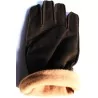 Gants cuir-daim marron foncé 100% - hiver