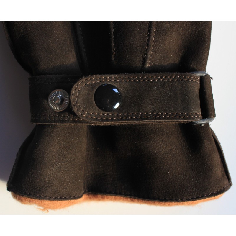 Gants d'hiver en cuir suédé chaud