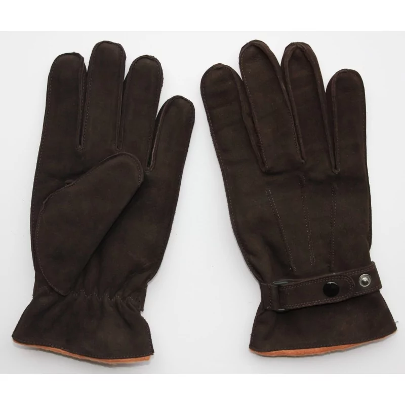 Gant De Fauconnerie En Cuir Daim Double Couche 30,5 Cm - Taille M Noire